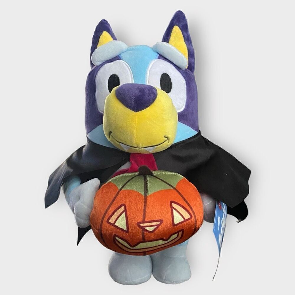Bluey Gemmy 18.5” Greeter Halloween Vampire With Pumpkin Brand New With Tags